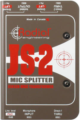 JS2 Passive 2-Way Microphone Splitter