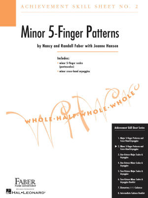 Faber Piano Adventures - Achievement Skill Sheet No. 2: Minor 5-Finger Patterns - Faber/Faber/Hansen - Piano - Sheet Music