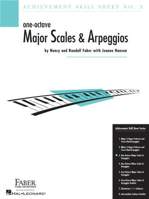 Achievement Skill Sheet No. 3: One-Octave Major Scales & Arpeggios  - Faber/Faber/Hansen - Piano - Sheet Music