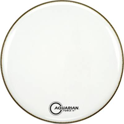 Aquarian - Force II Resonant Bass Drum Head, White - 22