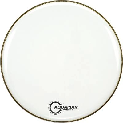 Aquarian - Force II Resonant Bass Drum Head, White - 22