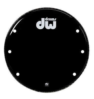 Drum Workshop - Gloss Black Vented Bass Drum Resonant Side Head - 22 inch