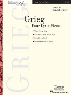 Faber Piano Adventures - Four Lyric Pieces: The Keyboard Artist - Grieg/Faber - Piano - Book