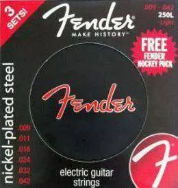 Fender 250L NPS 9-42 - 3 Pack with Free Puck
