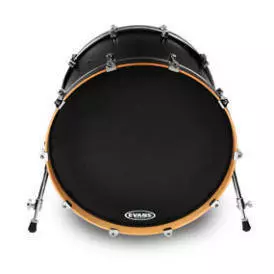 Evans EQ3 Resonant Black No Port Drum Head - 20 Inch