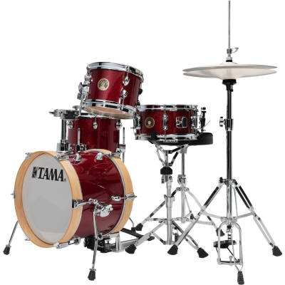 Club-JAM Flyer 4-Piece Drum Kit (14,8,10,SD) with Hardware and Throne - Candy Apple Mist