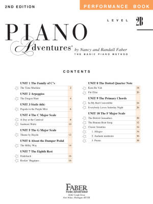 Piano Adventures Performance Book (2nd Edition), Level 2B - Faber/Faber - Piano - Book