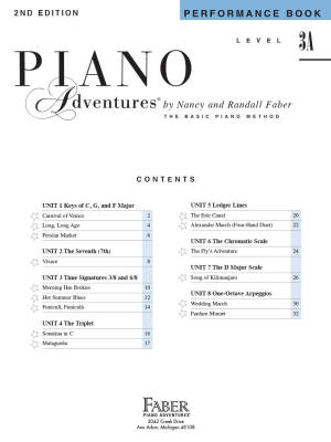 Piano Adventures Performance Book (2nd Edition), Level 3A - Faber/Faber - Piano - Book