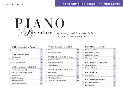 Piano Adventures Performance Book (2nd Edition), Primer Level - Faber/Faber - Piano - Book