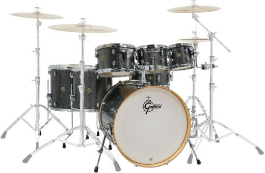 Gretsch Drums - Catalina Maple 7-Piece Shell Pack (22,8,10,12,14,16,SD) - Black Stardust
