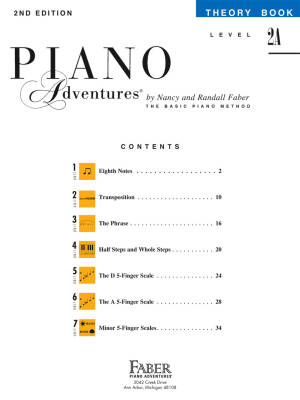 Piano Adventures Theory Book (2nd Edition), Level 2A - Faber/Faber - Piano - Book