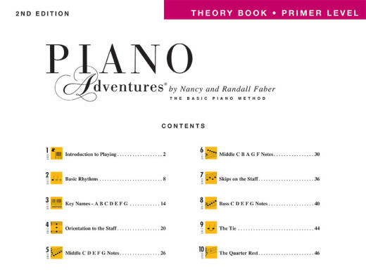 Piano Adventures Theory Book (2nd Edition), Primer Level - Faber/Faber - Piano - Book