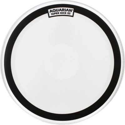 Aquarian - Super Kick III Texture Coated White Bass Drum Head - 22