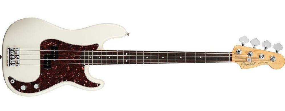 American Standard Precision Bass - Rosewood - Olympic White