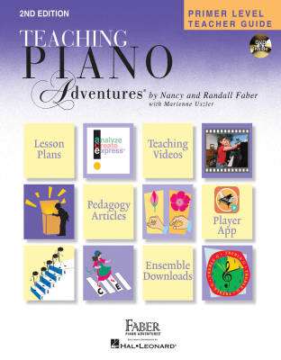 Faber Piano Adventures - Teaching Piano Adventures: Primer Level Teacher Guide (Second Edition) - Faber/Faber - Piano - Hardcover/DVD