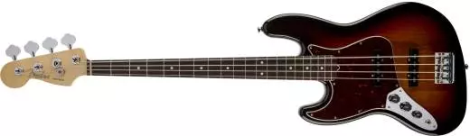 American Standard Left Handed Jazz Bass - Rosewood - 3 Tone Sunburst