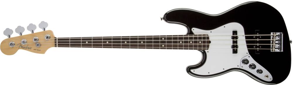 American Standard Left Handed Jazz Bass - Rosewood - Black