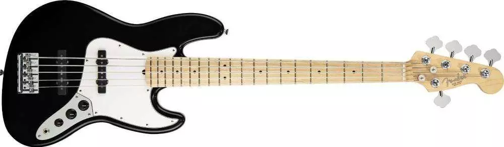 American Standard Jazz Bass 5-String w/ Maple Fretboard - Black