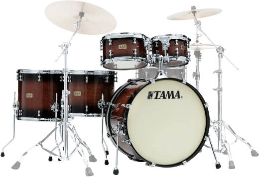 S.L.P. Dynamic Kapur 5-Piece Shell Pack (22,10,12,14,16) - Gloss Black Kapur Burst