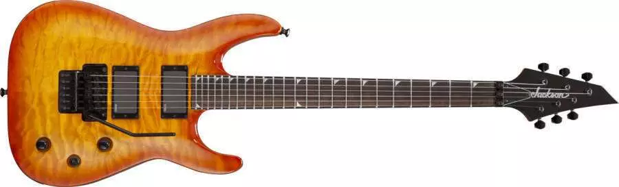 Jackson SLATXMGQ3-6 Soloist - Quilted Maple Top - Transparent Amber Burst