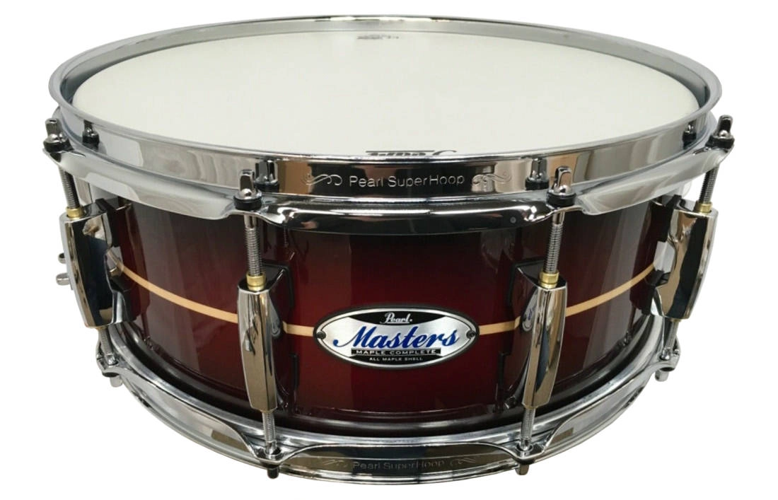 Masters Maple Complete 6.5x14\'\' Snare Drum - Red Burst Stripe