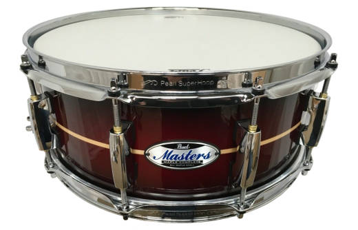 Masters Maple Complete 6.5x14\'\' Snare Drum - Red Burst Stripe