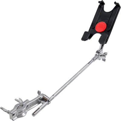 Tablet Mount with Long Boom Arm and Grabber Clamp