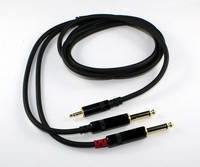 Link Audio Premium Mini-Jack TRS-M to 2 x 1/4-M  Y-Cable - 6 foot