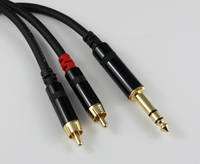 Link Audio - Link Audio Premium 1/4 TRS to 2 x RCA-M Y-Cable - 6 foot