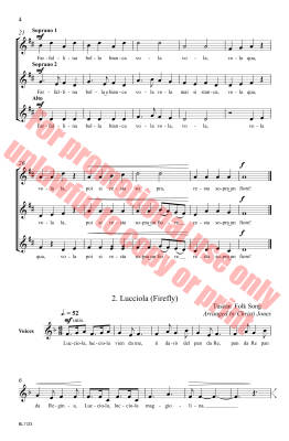 Two A Cappella Italian Folk Songs for Emerging Treble Choir - Jones - SSA