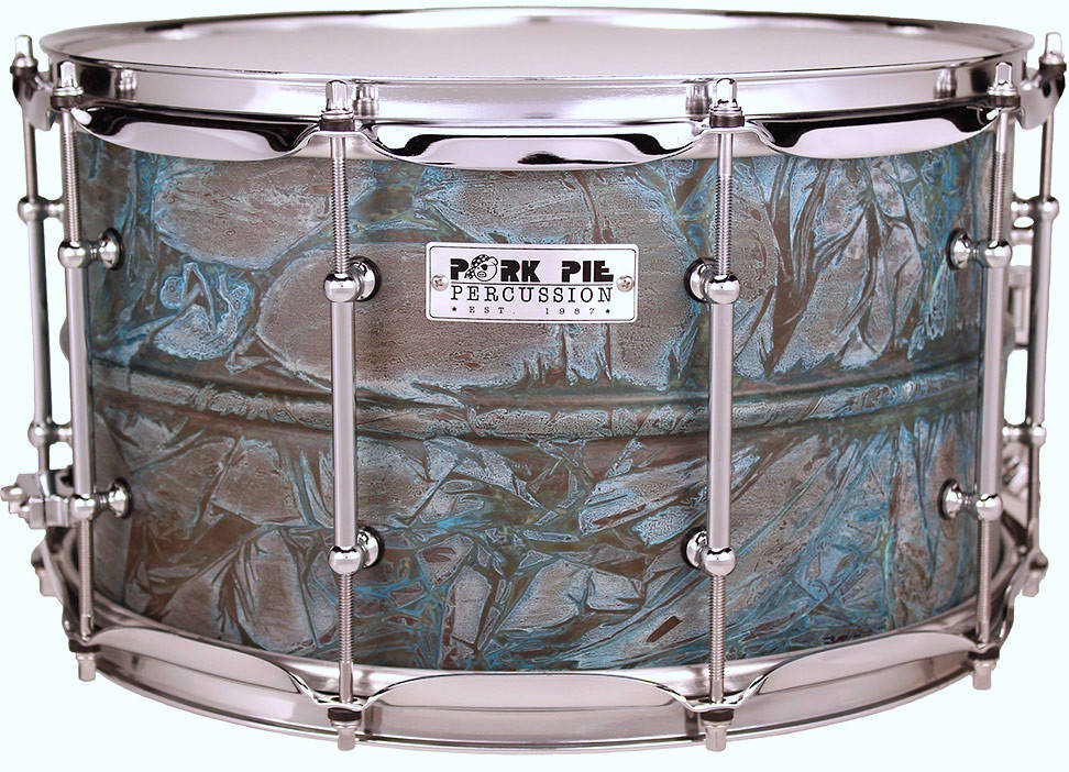 USA Custom Aged Brass Patina Snare Drum - 8x14\'\'