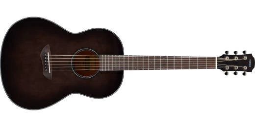 Yamaha - CSF1M Solid Top Acoustic-Electric Parlour Guitar - Translucent Black Burst