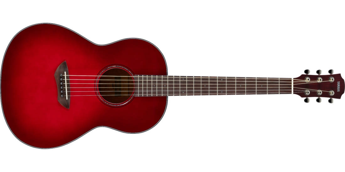 CSF1M Solid Top Acoustic-Electric Parlour Guitar - Crimson Red Burst