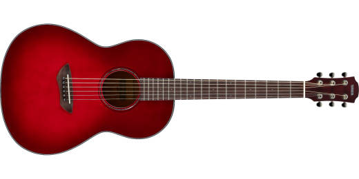 CSF1M Solid Top Acoustic-Electric Parlour Guitar - Crimson Red Burst