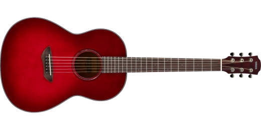 Yamaha - CSF1M Solid Top Acoustic-Electric Parlour Guitar - Crimson Red Burst