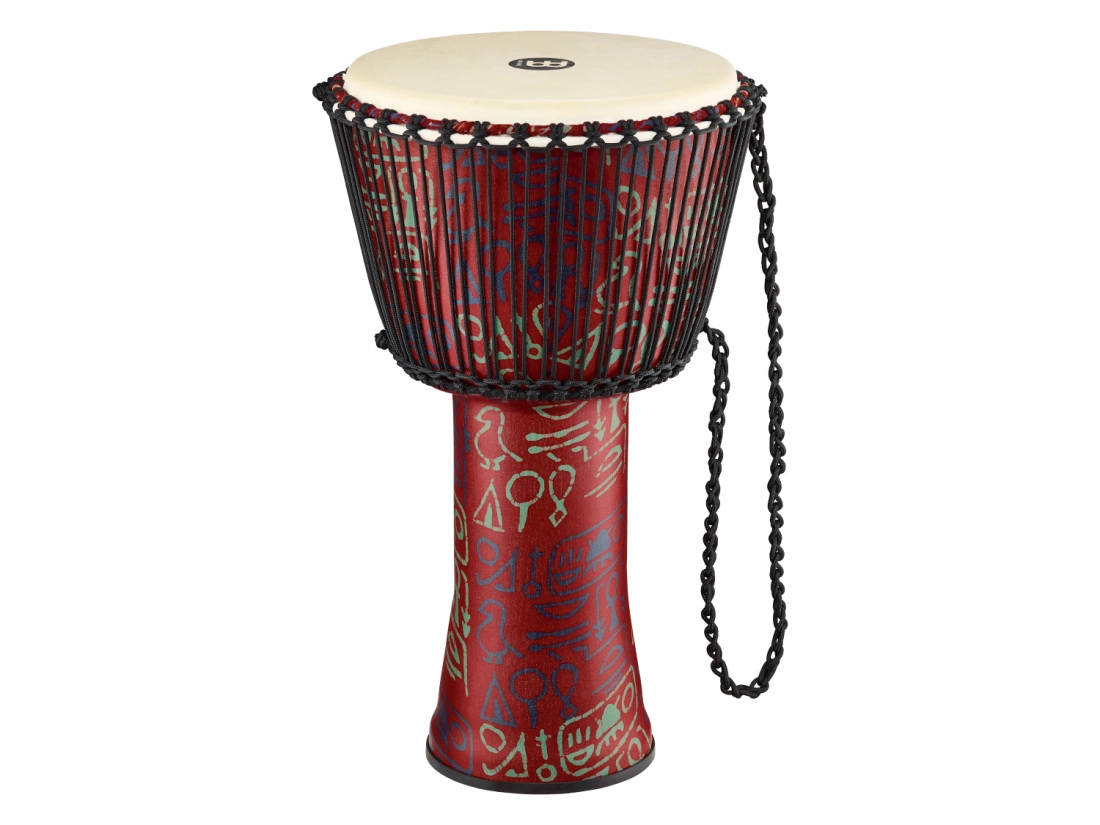 14\'\' Rope Tuned Djembe w/Goat Head - Pharaoh Script