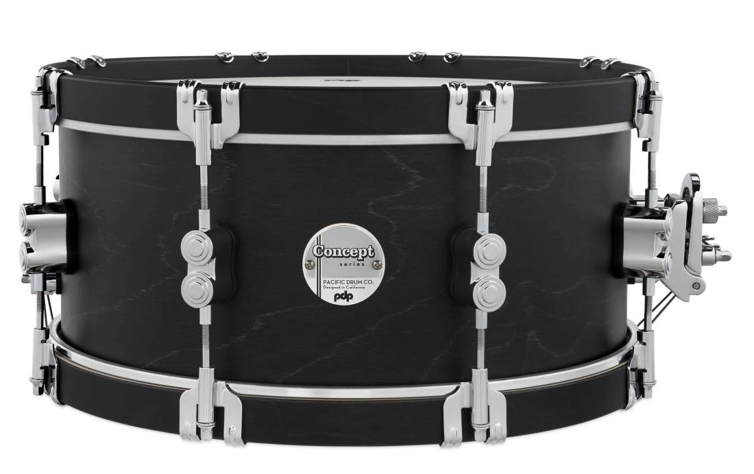 Concept Maple Classic Snare Drum 6.5x14\'\' - Ebony with Ebony Hoops