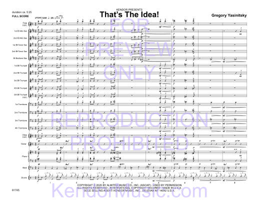 That\'s The Idea! - Yasinitsky - Jazz Ensemble - Gr. Medium