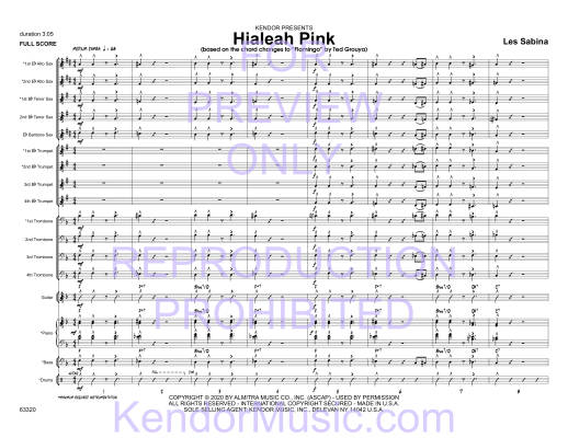 Hialeah Pink - Sabina - Jazz Ensemble - Gr. Very Easy