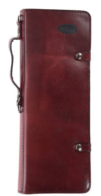 Ahead - Handmade Leather Stick Case - Burgundy
