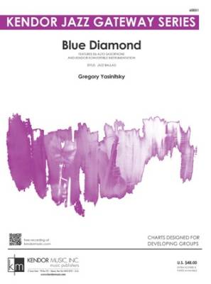 Kendor Music Inc. - Blue Diamond - Yasinitsky - Jazz Ensemble/Solo Alto Saxophone - Gr. Easy