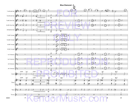 Blue Diamond - Yasinitsky - Jazz Ensemble/Solo Alto Saxophone - Gr. Easy