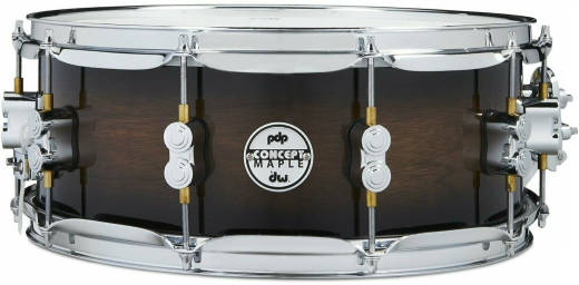 Pacific Drums - Concept Exotic Maple Snare 5.5x14 - Walnut to Charcoal Burst