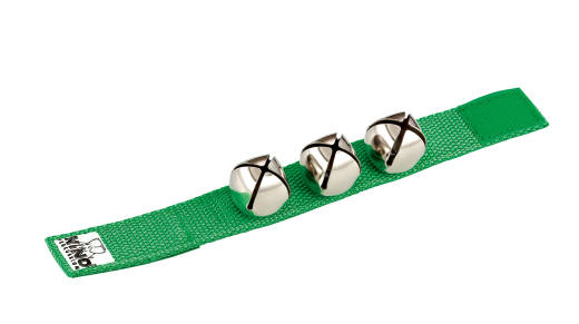 Nino Wrist Bells with 9 inch Strap - Green
