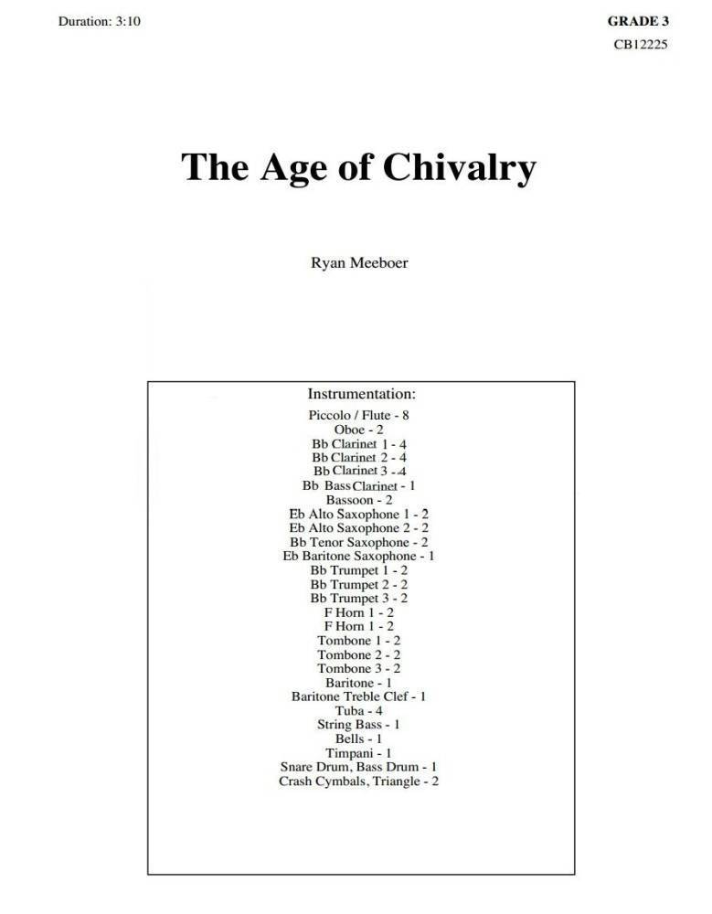 The Age Of Chivalry - CB - Meeboer - Grade 3