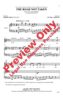 The Road Not Taken - Frost/Johnson - SATB