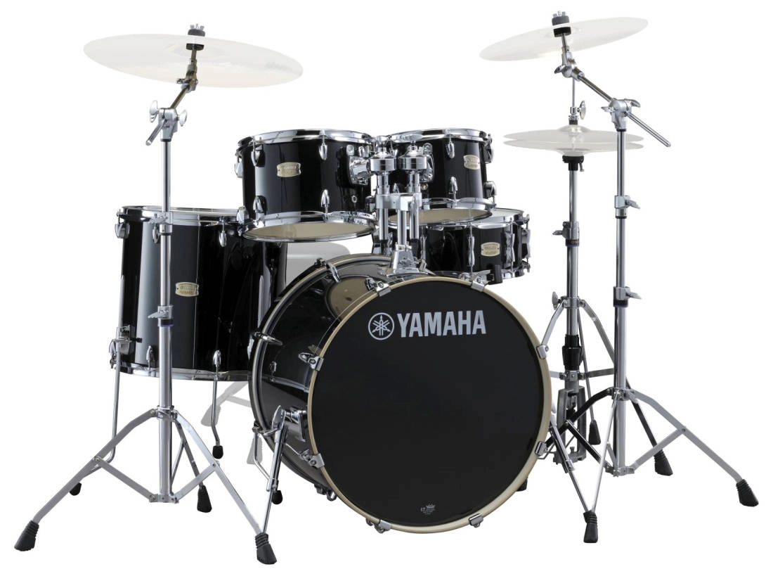 Stage Custom Birch 5-Piece Drum Kit (22,10,12,16,SD) with 700 Series Hardware - Raven Black