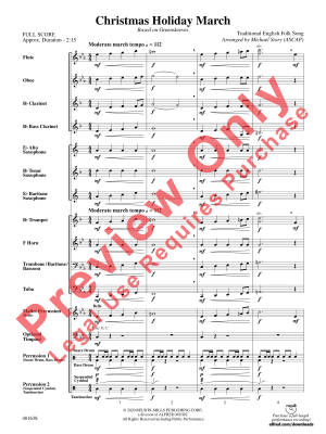 Christmas Holiday March (Based on Greensleeves) - Story - Concert Band - Gr. 1