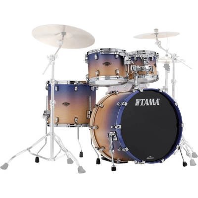 Tama - Starclassic Walnut/Birch 4-Piece Shell Pack (22,10,12,16) - Satin Purple Atmosphere Fade