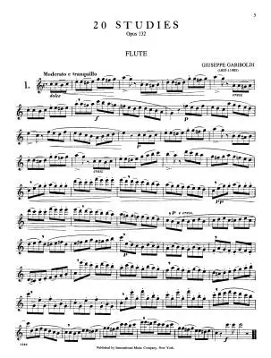 Twenty Little Etudes, Opus 132 - Gariboldi - Flute - Book